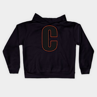 Bold in Black: C's Defining edge Kids Hoodie